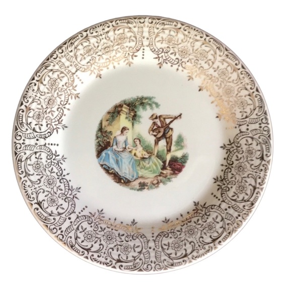 Set of 4 Salad Plate China d'Or (Filigree 1TS284) by LIMOGES-AMERICAN